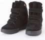 Isabel marant Zwarte Leren Sneakers met Velcro Straps Black Dames - Thumbnail 17