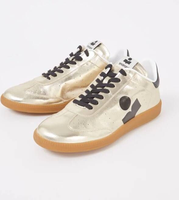 Isabel marant Kaycee sneaker van leer met metallic finish