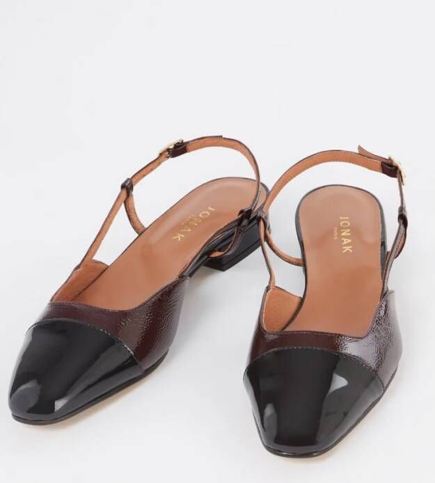 Jonak Dhapou slingback van kalfsleer met lakfinish