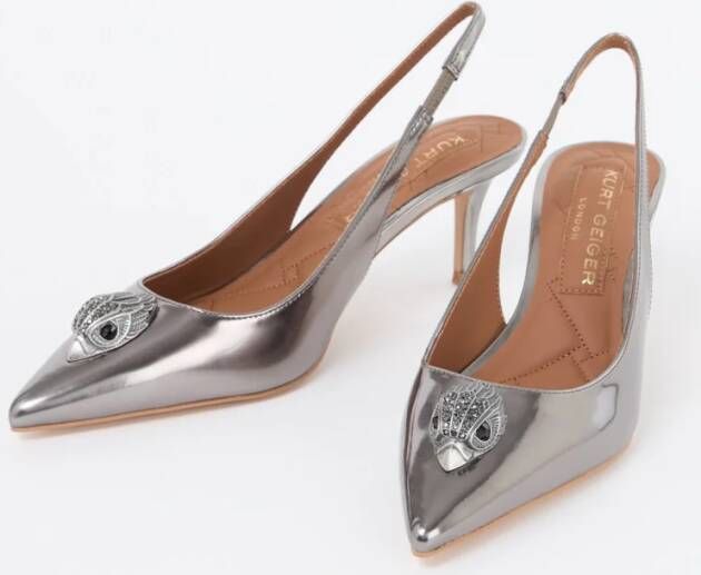 Kurt Geiger Belgravia slingback van leer met metallic finish