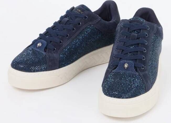 Kurt Geiger Kensington sneaker van suède met strass