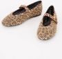 Kurt Geiger Mayfair suède ballerina's met panterprint en strass beige bruin - Thumbnail 2