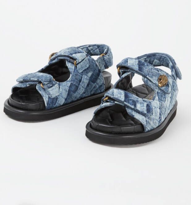 Kurt Geiger Orson sandaal van denim met quilt patroon