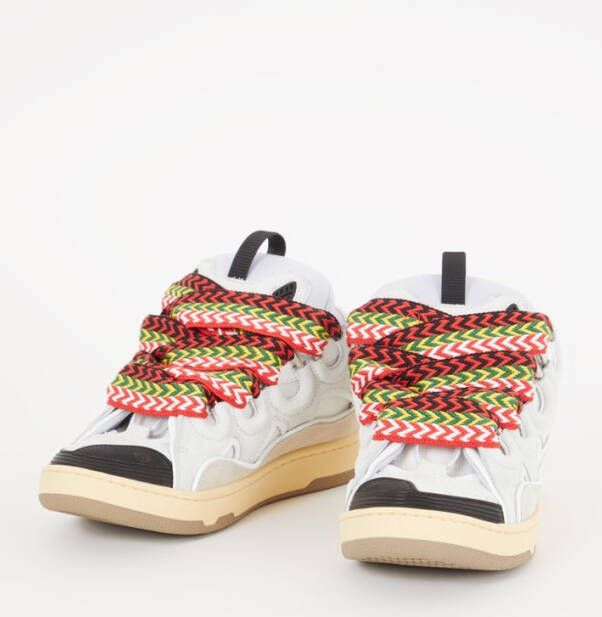 Lanvin Curb sneaker van kalfssuède met mesh details