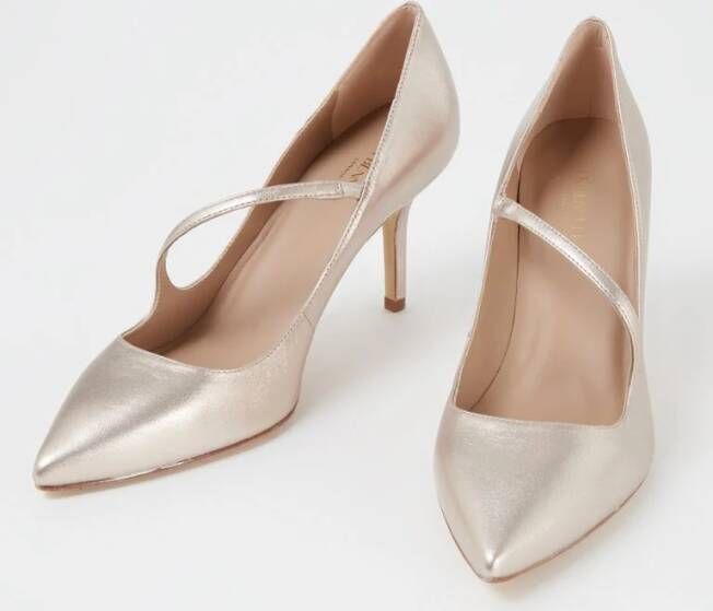 L.K.Bennett L-K-Bennett Simone pump van leer met metallic finish