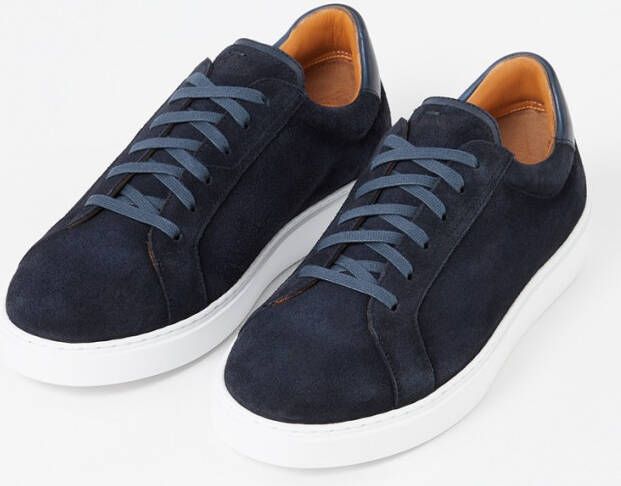 Magnanni Court Classic sneaker van suède met leren details