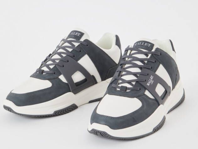 Mallet Marquess sneaker van leer met nubuck details