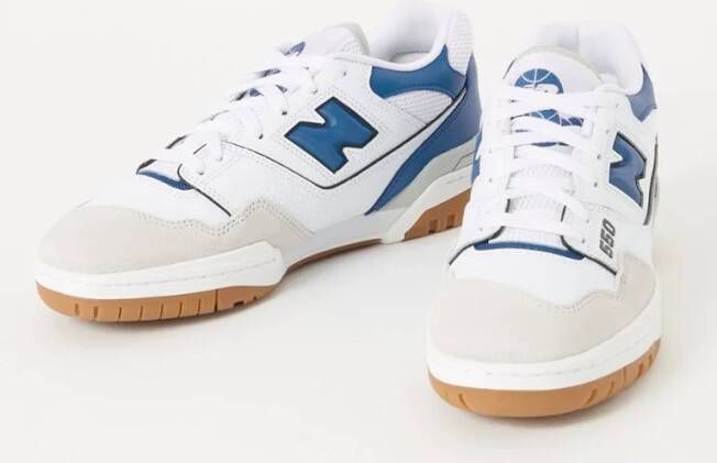 New Balance 550 sneaker van leer met suède details