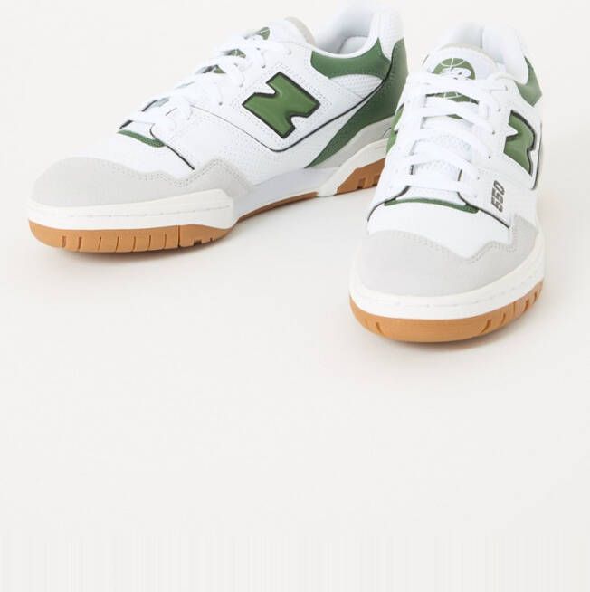 New Balance 550 sneaker van leer met suède details