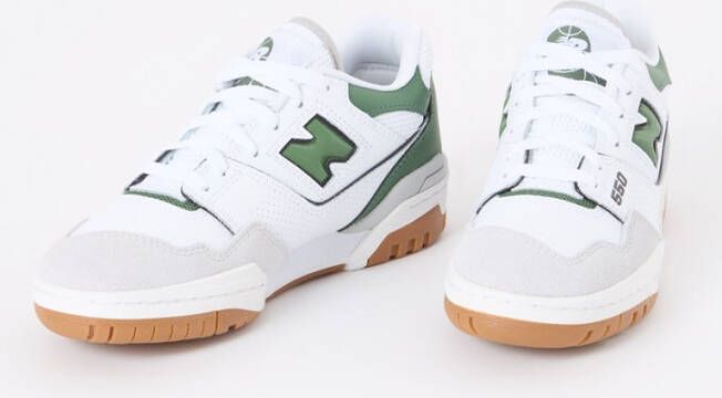 New Balance 550 sneaker van leer met suède details