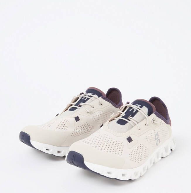 On Cloud 5 coast sneaker met gebreid bovenwerk