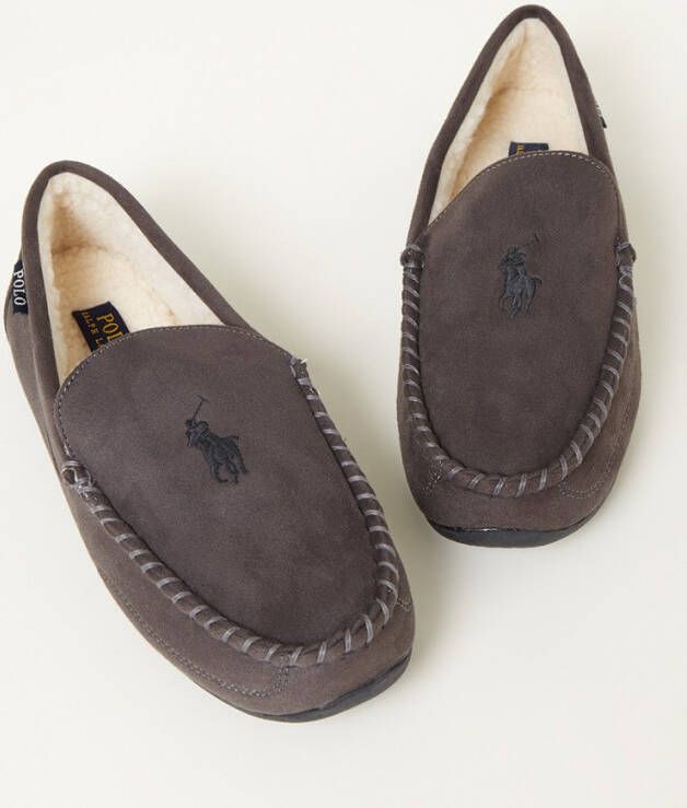 Ralph Lauren Declan pantoffel met logoborduring