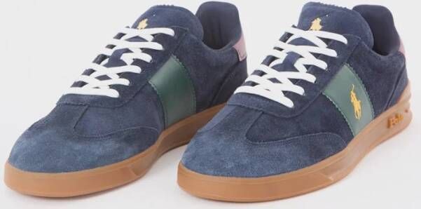 Ralph Lauren Sneaker van suède met logo