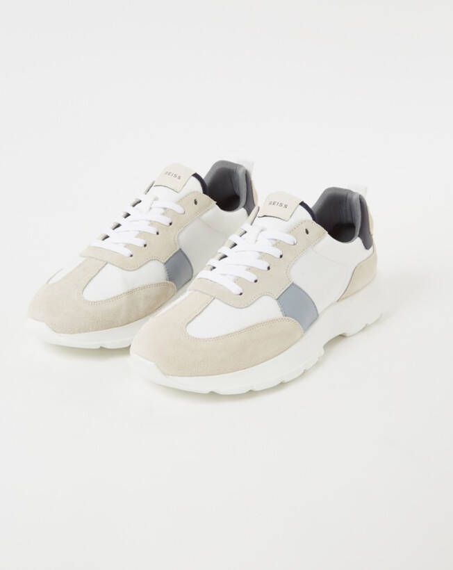 REISS Evo sneaker met leren en suède sneaker