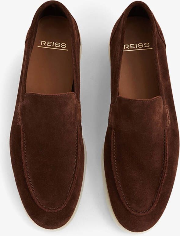 REISS Kason loafer van suède