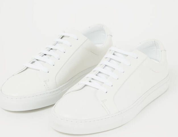 REISS Luca Tumbled sneaker van leer