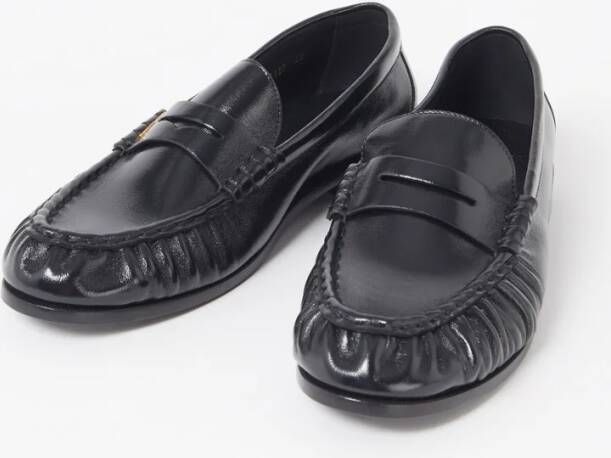 Saint Laurent Le loafer van kalfsleer met lak finish en logo