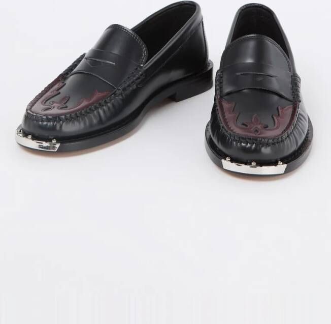 sandro Loafers van kalfsleer