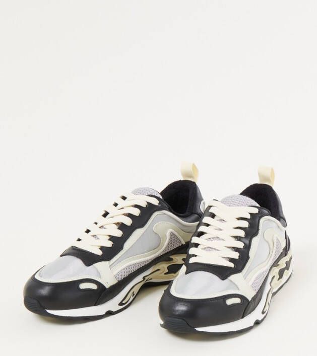 sandro Sneaker met leren en mesh details