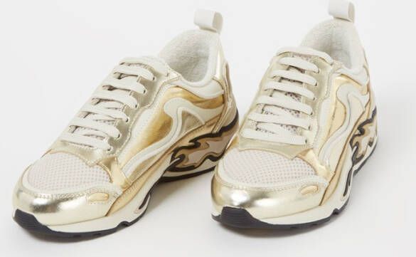 sandro Sneaker van leer met metallic finish