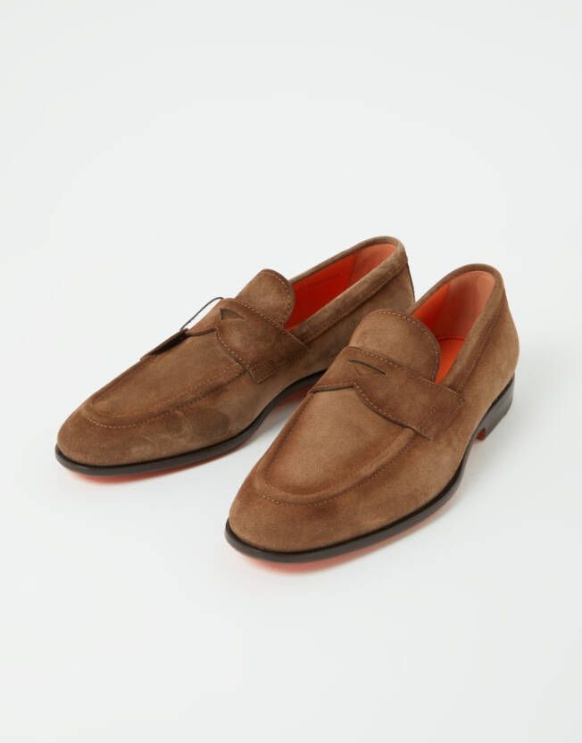 Santoni Carlos loafer van suède