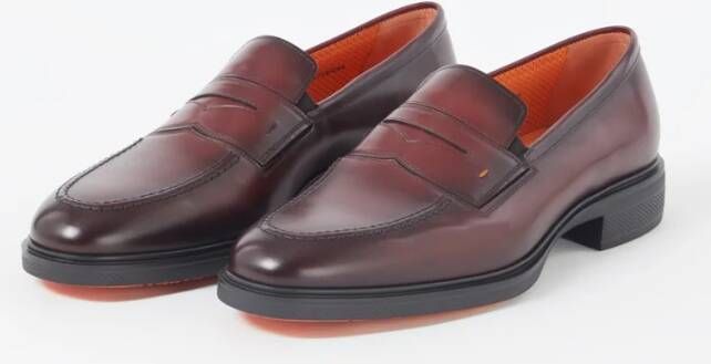 Santoni Easy Loafer van leer