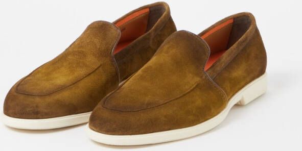 Santoni Malibu loafer van suède