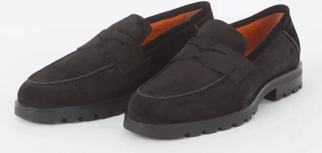 Santoni Rock loafer van kalfssuède