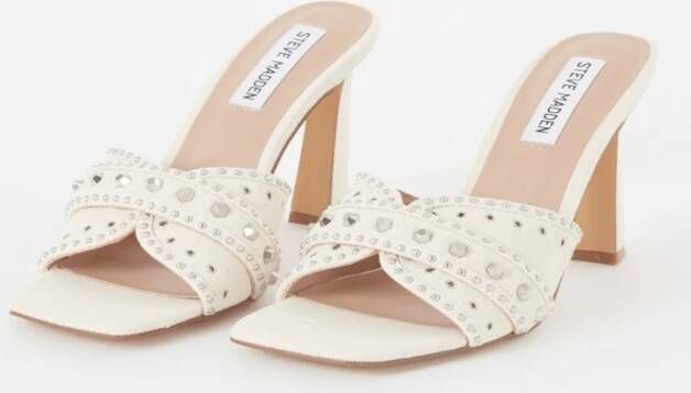 Steve Madden Kaprese muiltje van denim met strass