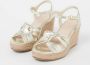 Ted Baker Sandalen Carda Knotted Wedge Espadrille Sandal in goud - Thumbnail 3