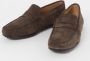 Tod's Loafers in Suede Brown Instapschoenen - Thumbnail 3