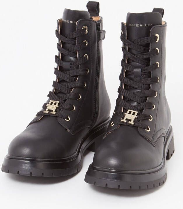 Tommy Hilfiger Biker boot van leer met logo