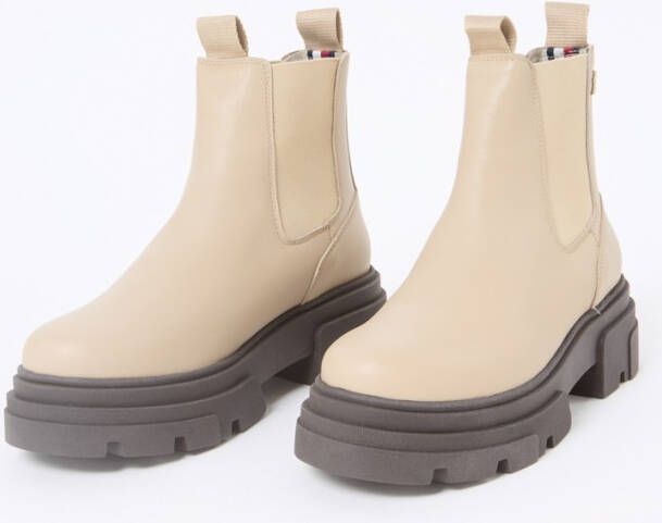 Tommy Hilfiger Combat chelsea boot van leer