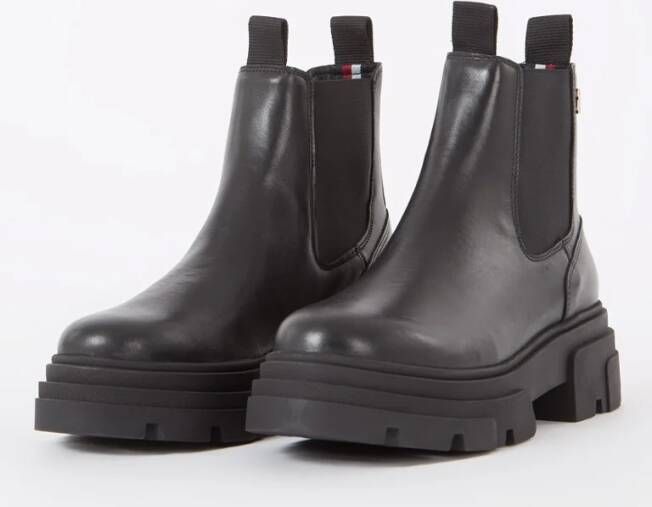 Tommy Hilfiger Combat chelsea boot van leer