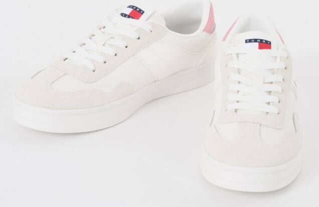 Tommy Hilfiger Court sneaker van leer met suède details