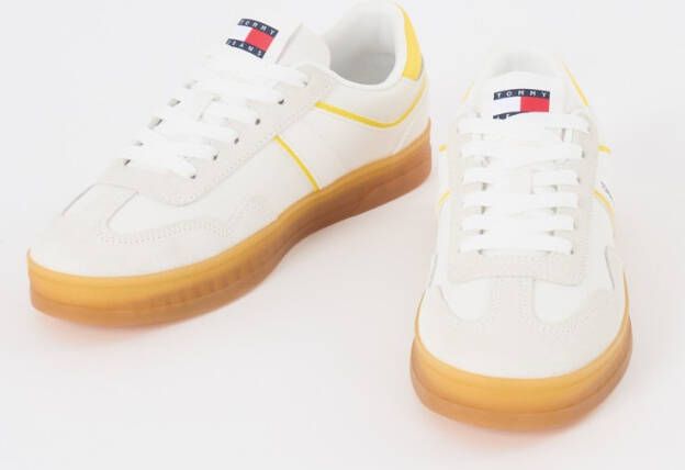 Tommy Hilfiger Court sneaker van leer met suède details