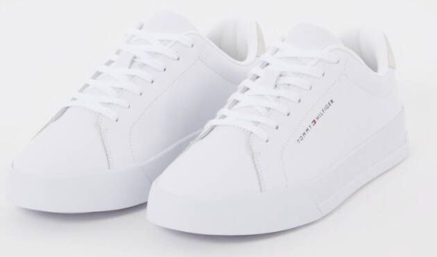 Tommy Hilfiger Court sneaker van leer met suède details en logo