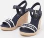 Tommy Hilfiger Sleehaksandaaltjes WEBBING WEDGE SANDAL zomerschoen sandaal keilhak met verstelbare gesp - Thumbnail 31