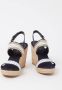 Tommy Hilfiger Blauwe Sandalen Golden Webbing - Thumbnail 8