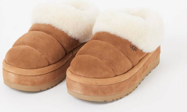 Ugg Tazzlita instapper van suède met schapenvacht