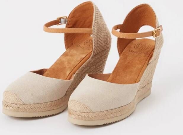 Unisa Castilla espadrille met leren details