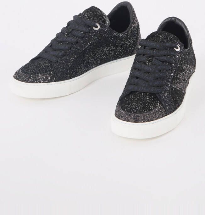 Zadig&Voltaire La Flash sneaker van kalfsleer met glitter