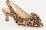 Fabienne Chapot leren slingback pumps met panterprint beige - Thumbnail 2