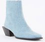 Fabienne Chapot Denim Chunky Heel Enkellaarzen Blue Dames - Thumbnail 2