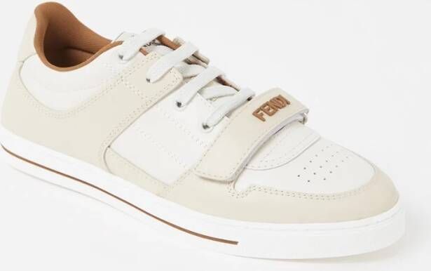 Fendi Sneaker van kalfsleer met logoprint