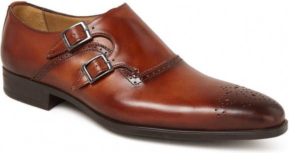 Giorgio Gespschoen van leer met brogue details