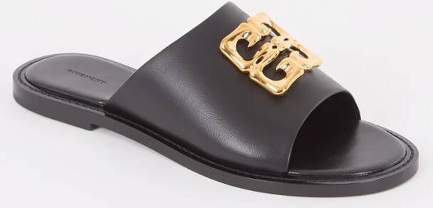 Givenchy 4G Liquid slipper van lamsleer met logo