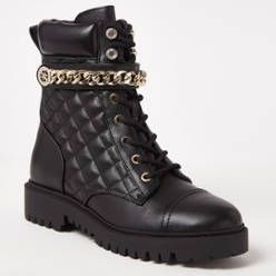 Guess Odyssa biker boot met quilt patroon