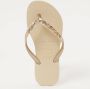 Havaianas Slim Glitter II teenslippers met glitters beige Meisjes Rubber 29 30 - Thumbnail 5