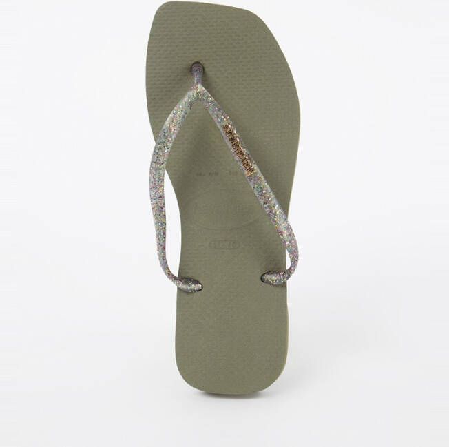 Havaianas Slim Squiare slipper met glitter